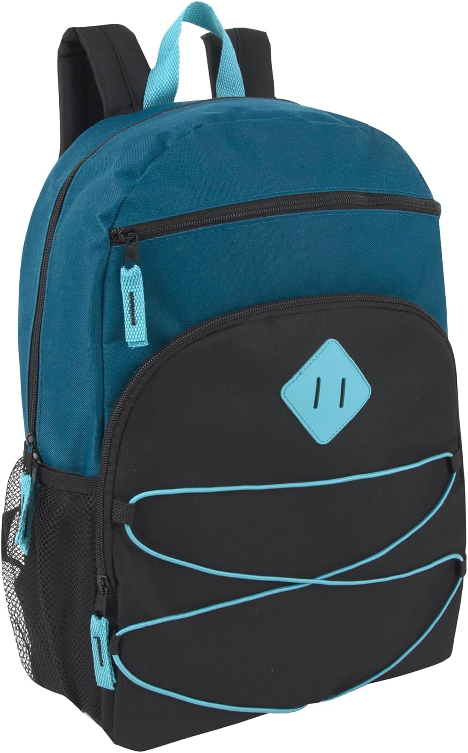 Adventure Trails 24 Pack Bulk Backpacks Wholesale for Homeless Men, Women, Donation | 17 Inch Dual Compartment Bungee Backpacks with Pockets (Dark Colors Pack) - Image 6